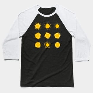 Sun pattern Baseball T-Shirt